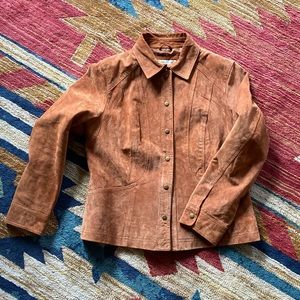 Coldwater Creek Rust Suede/Leather Jacket